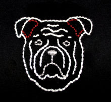 Lade das Bild in den Galerie-Viewer, Handbesticktes Bio-Baumwollshirt schwarz